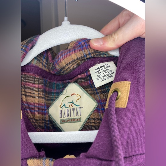 Habitat Wilderness 1/4 Zip Colorado Sweatshirt in Plum Color Size M - Picture 3 of 6